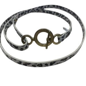 Dana Buchman Leopard Print Toggle Belt 38” long